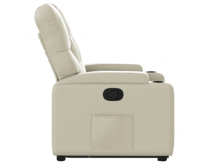 Sonata H Изправящ реклайнер стол, кремав, изкуствена кожа