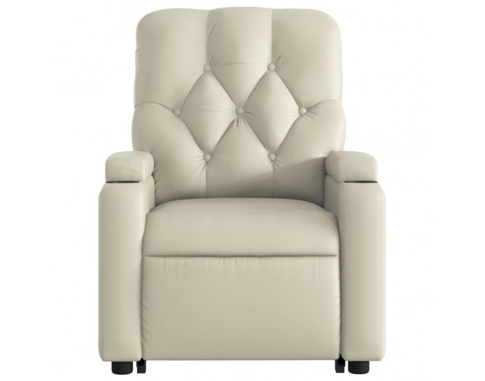 Sonata H Изправящ реклайнер стол, кремав, изкуствена кожа