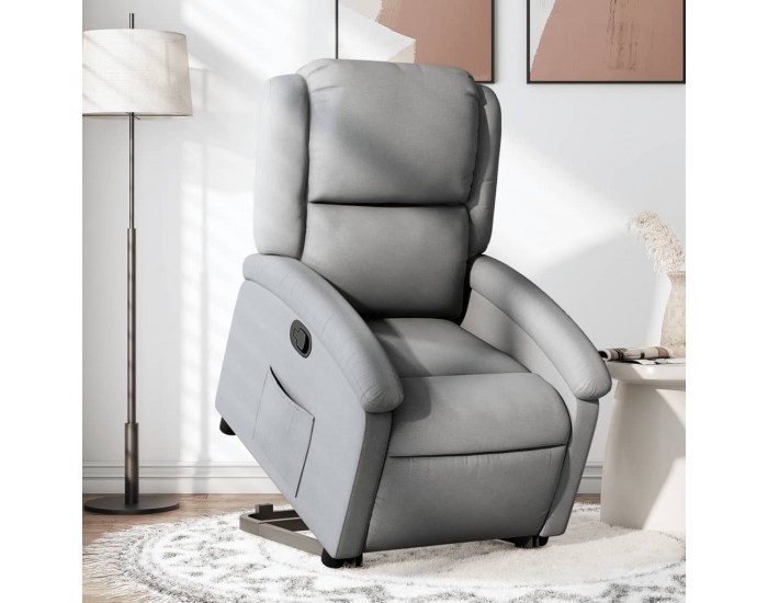 Sonata H Изправящ реклайнер стол, светлосив, текстил