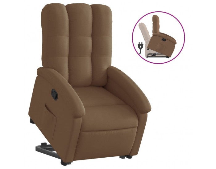 Sonata H Изправящ реклайнер стол, кафяв, текстил