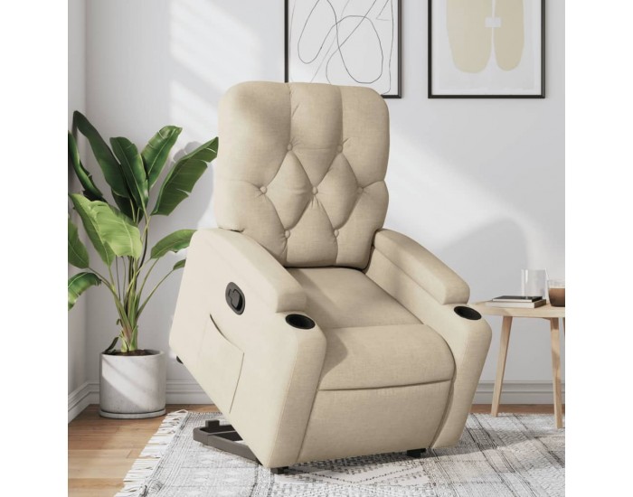 Sonata H Изправящ реклайнер стол, кремав, текстил