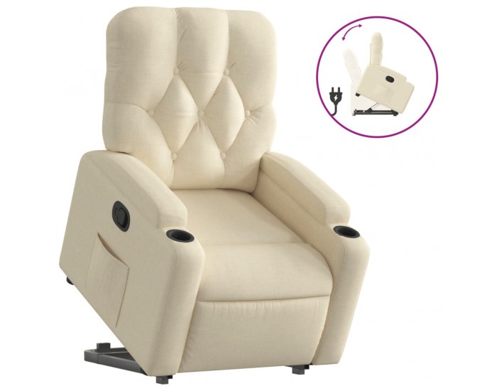 Sonata H Изправящ реклайнер стол, кремав, текстил