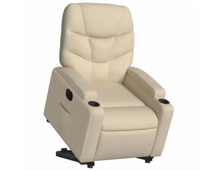 Sonata H Електрически изправящ реклайнер стол, кремав, текстил