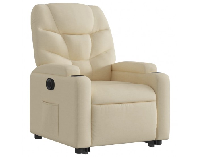 Sonata H Електрически изправящ реклайнер стол, кремав, текстил