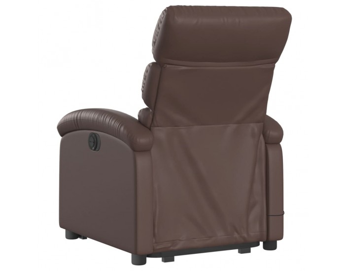 Sonata H Електрически изправящ масажен реклайнер стол, кафяв, еко кожа