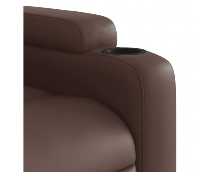 Sonata H Електрически изправящ масажен реклайнер стол, кафяв, еко кожа