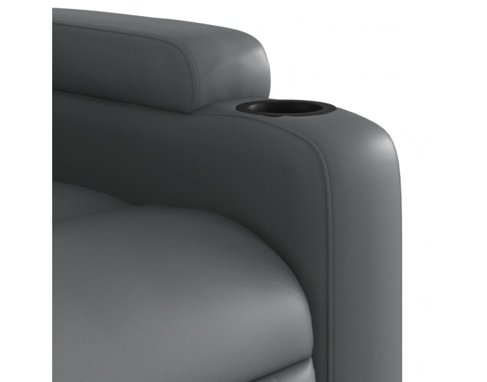 Sonata H Електрически изправящ масажен реклайнер стол, сив, еко кожа