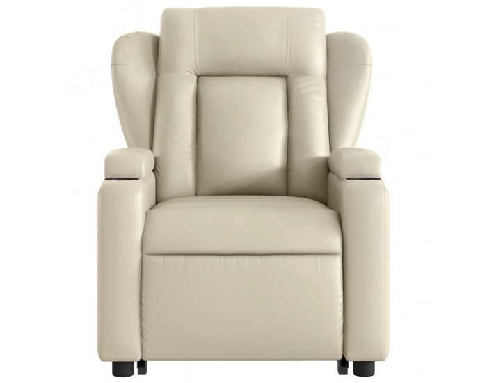 Sonata H Електрически изправящ масажен реклайнер стол, кремав, еко кожа