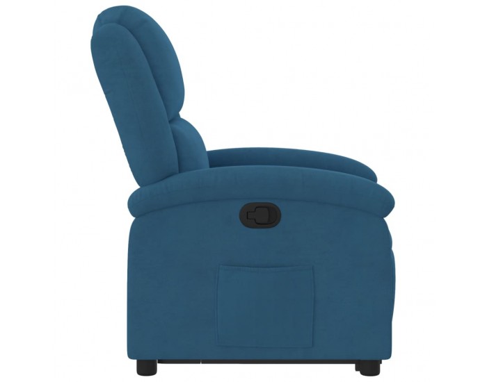 Sonata H Изправящ реклайнер стол, син, кадифе