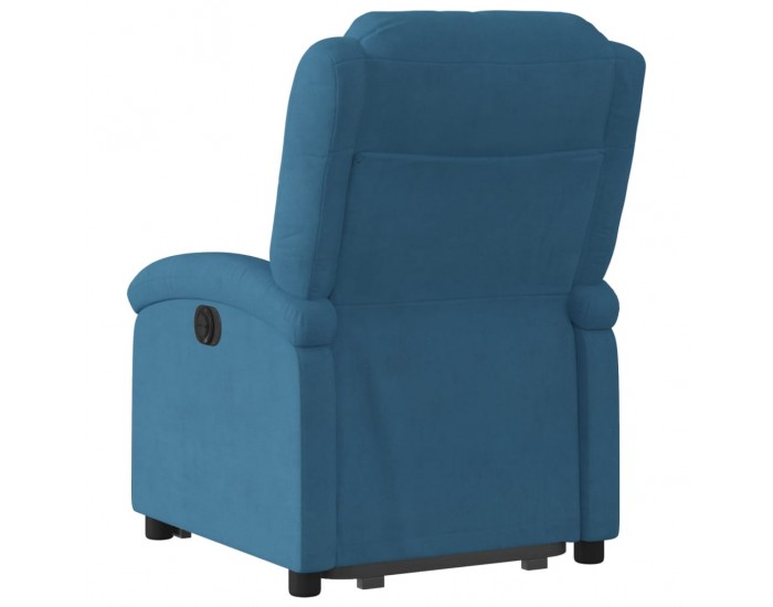 Sonata H Изправящ реклайнер стол, син, кадифе