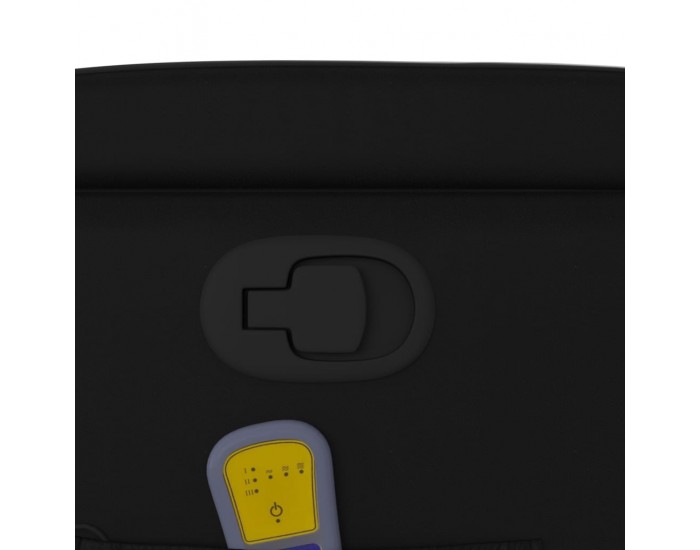 Sonata H Изправящ масажен реклайнер стол, черен, изкуствена кожа