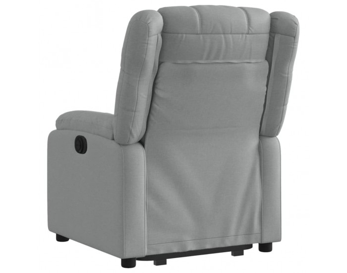 Sonata H Електрически изправящ реклайнер стол, светлосив, текстил