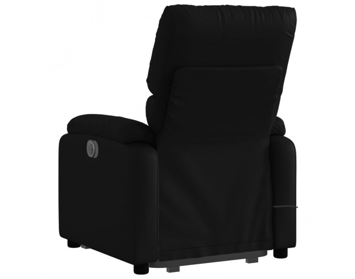 Sonata H Електрически изправящ масажен реклайнер стол, черен, еко кожа