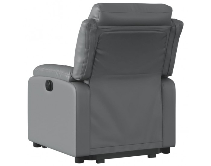 Sonata H Електрически изправящ реклайнер стол, сив, изкуствена кожа