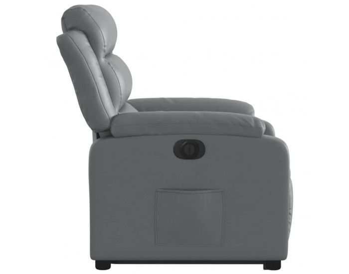 Sonata H Електрически изправящ реклайнер стол, сив, изкуствена кожа