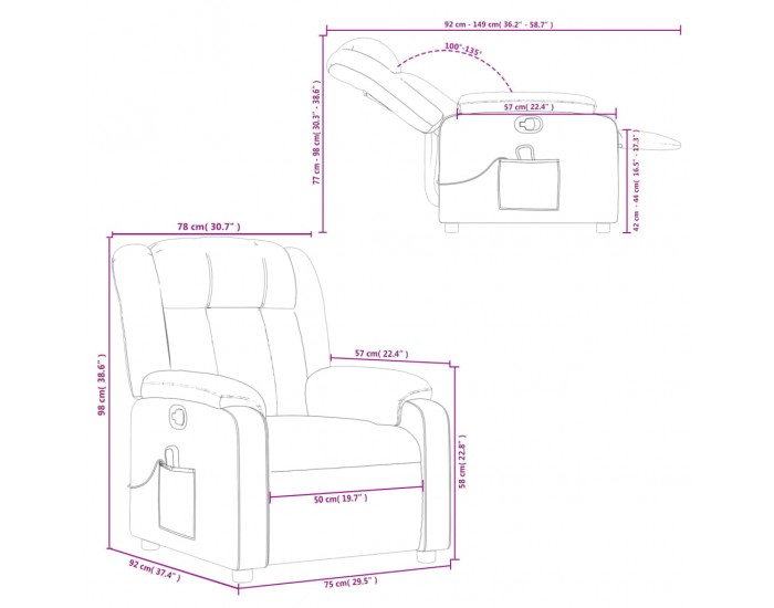 Sonata H Масажен наклоняем стол, капучино, изкуствена кожа