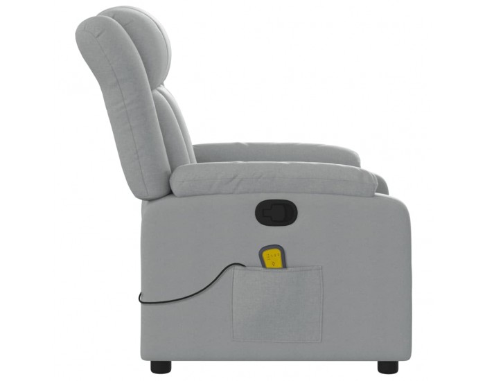 Sonata H Масажен реклайнер стол, светлосив, текстил