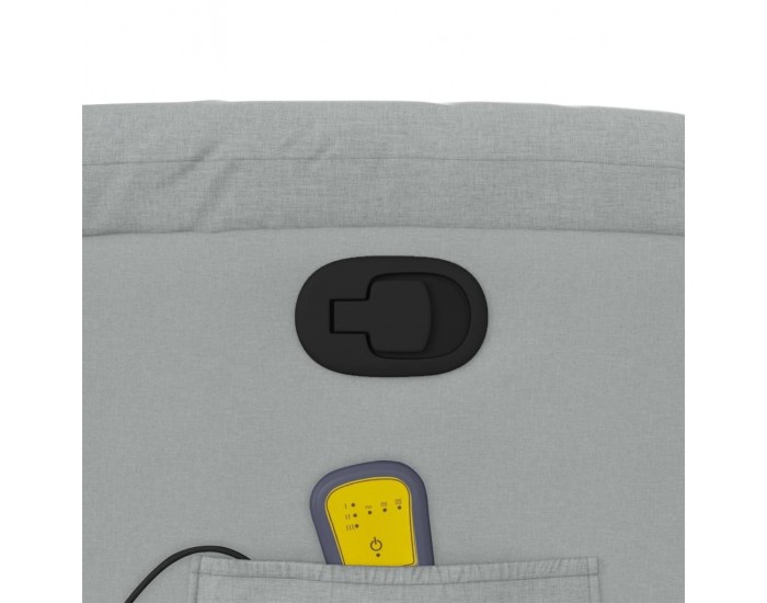 Sonata H Масажен реклайнер стол, светлосив, текстил