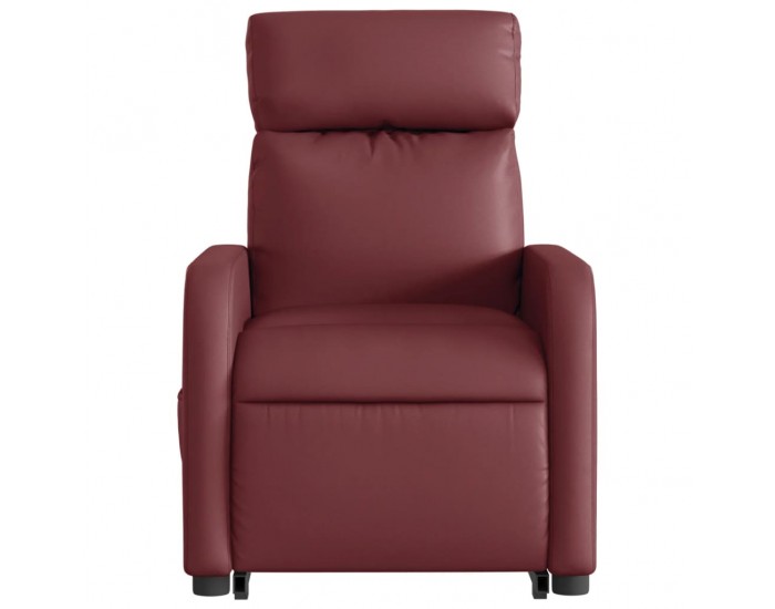 Sonata H Електрически изправящ масажен реклайнер, виненочервен, еко кожа