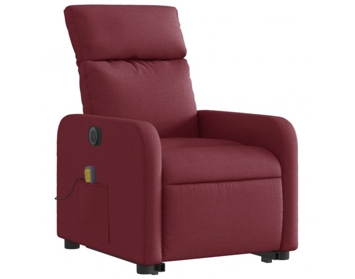 Sonata H Електрически изправящ масажен реклайнер виненочервен текстил
