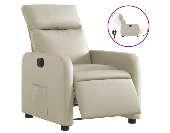 Sonata H Електрически наклоняем стол, кремав, изкуствена кожа