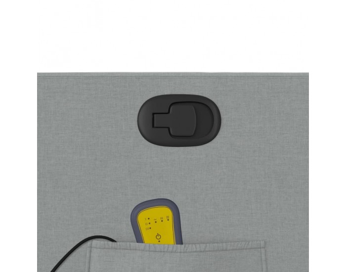 Sonata H Масажен реклайнер стол, светлосив, текстил