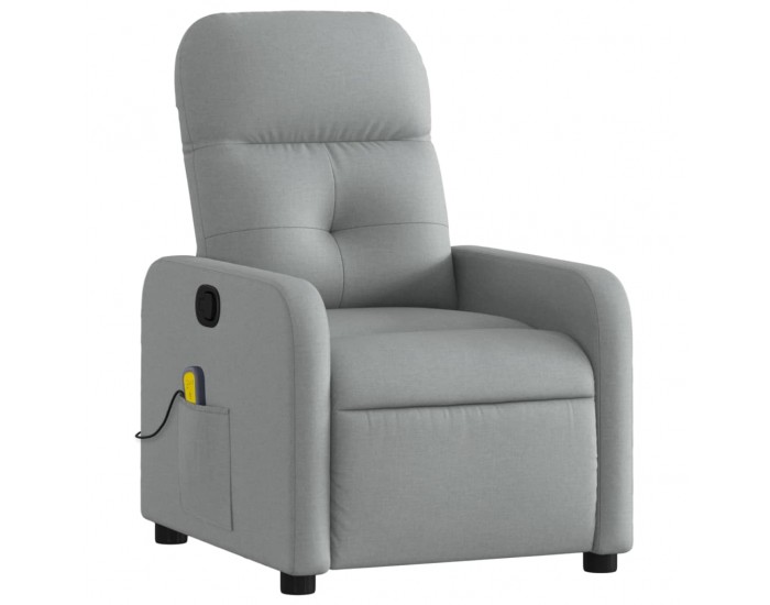 Sonata H Масажен реклайнер стол, светлосив, текстил