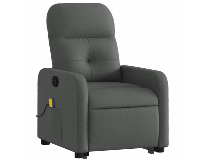 Sonata H Изправящ масажен реклайнер стол,тъмносив, текстил