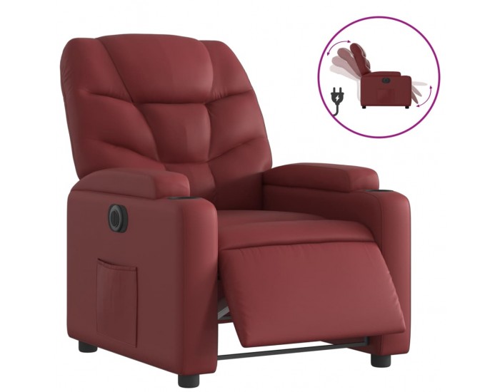 Sonata H Електрически наклоняем стол, виненочервен, изкуствена кожа