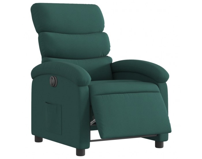 Sonata H Електрически реклайнер стол, тъмнозелен, текстил