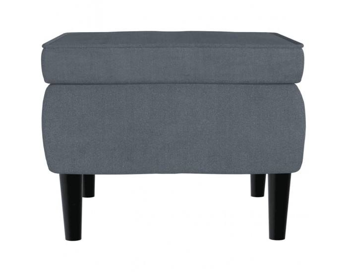 Sonata H Фотьойл Wingback с табуретка, тъмносив, кадифе Sonata H Фотьойл Wingback с табуретка, тъмносив, кадифе