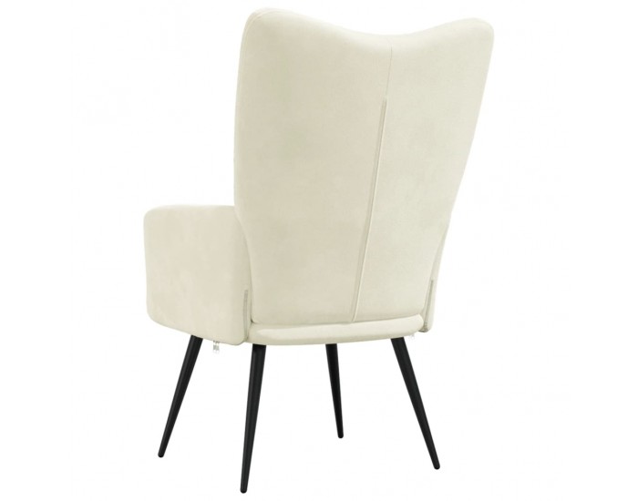 Sonata H Релаксиращ стол, кремавобял, кадифе