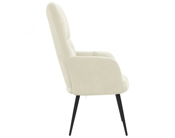 Sonata H Релаксиращ стол, кремавобял, кадифе