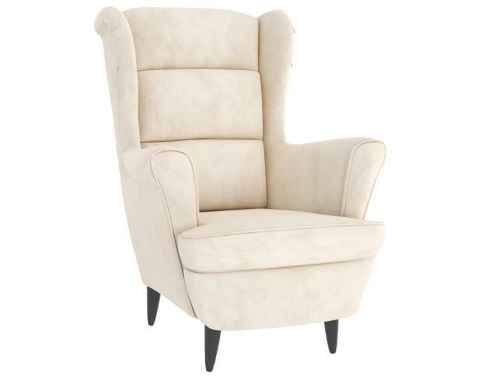 Sonata H Фотьойл, кремавобял, кадифе