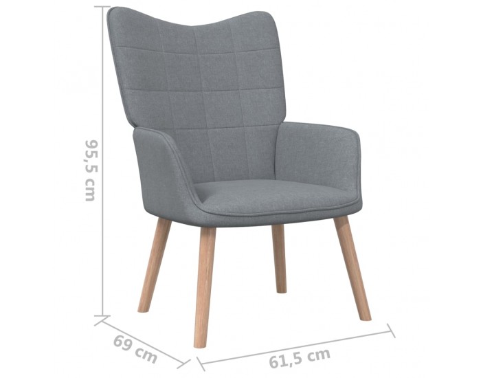 Sonata H Релакс стол, светлосив, текстил