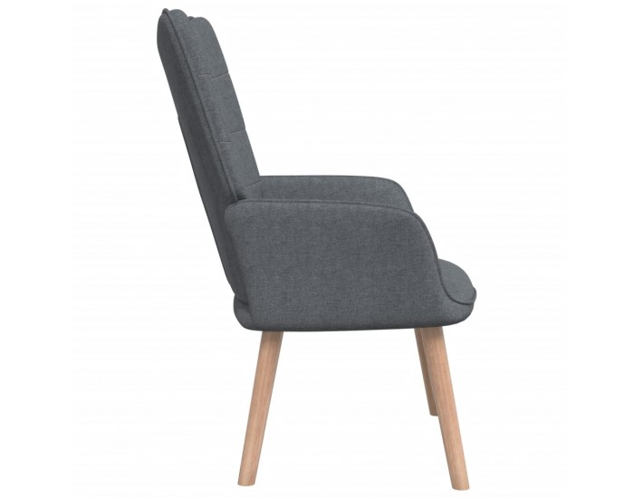 Sonata H Релакс стол с табуретка, тъмносив, текстил