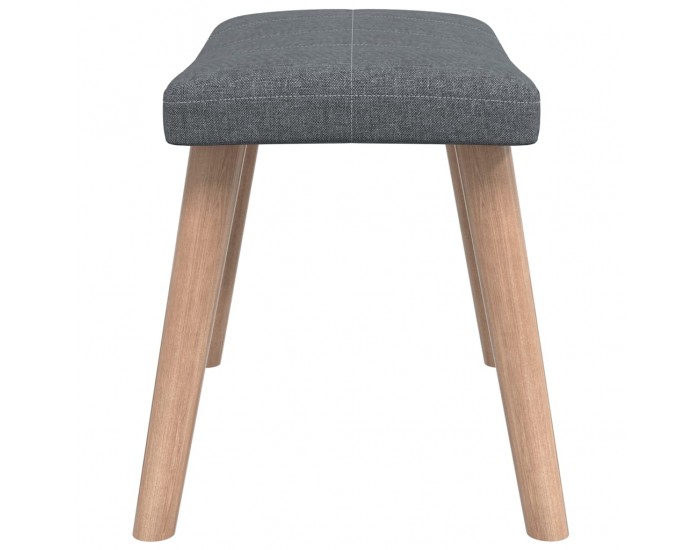 Sonata H Релакс стол с табуретка, тъмносив, текстил