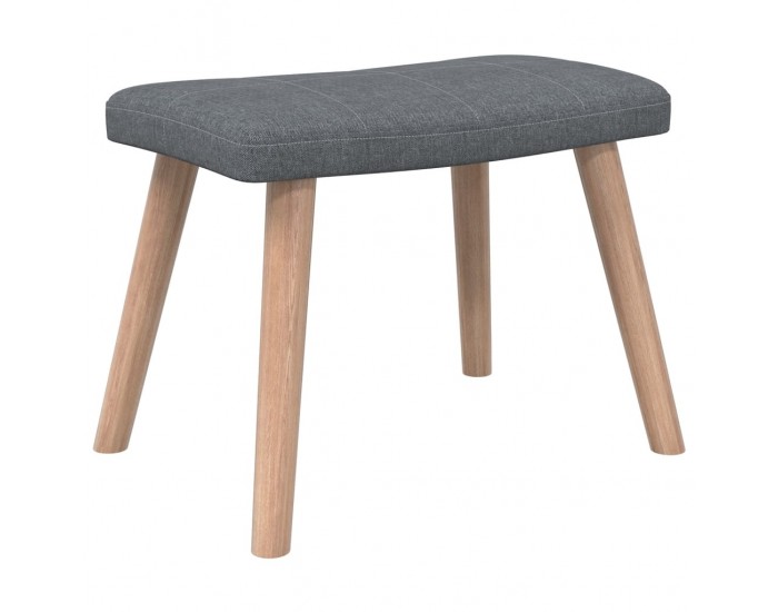 Sonata H Релакс стол с табуретка, тъмносив, текстил