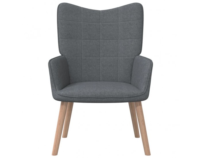 Sonata H Релакс стол с табуретка, тъмносив, текстил