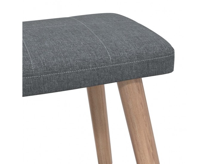 Sonata H Релакс стол с табуретка, тъмносив, текстил