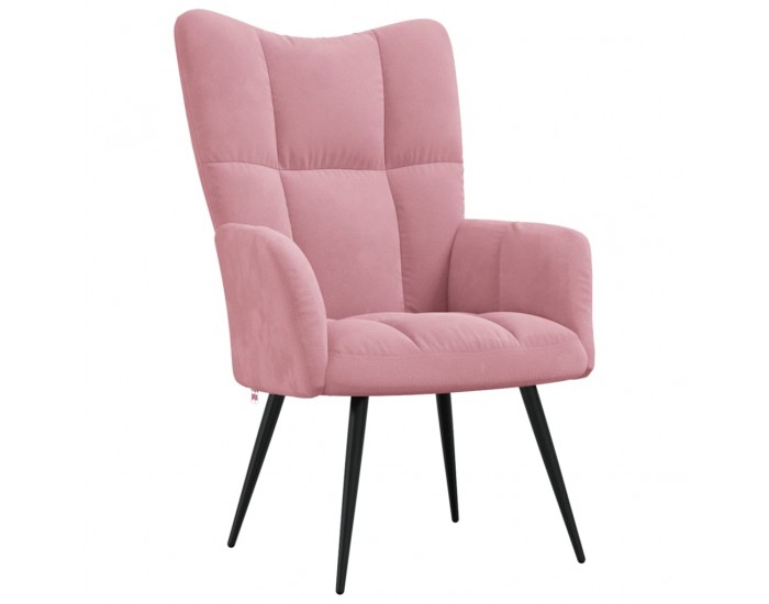 Sonata H Релаксиращ стол, розов, кадифе