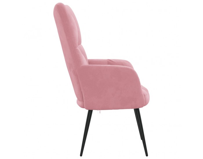 Sonata H Релаксиращ стол, розов, кадифе