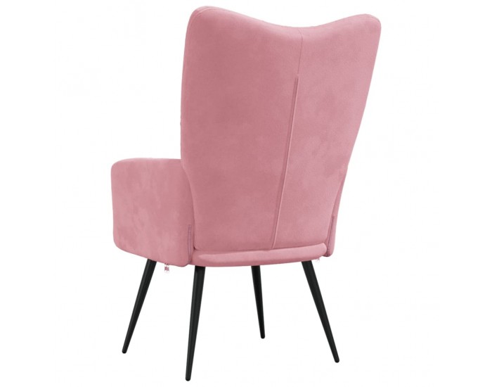 Sonata H Релаксиращ стол, розов, кадифе