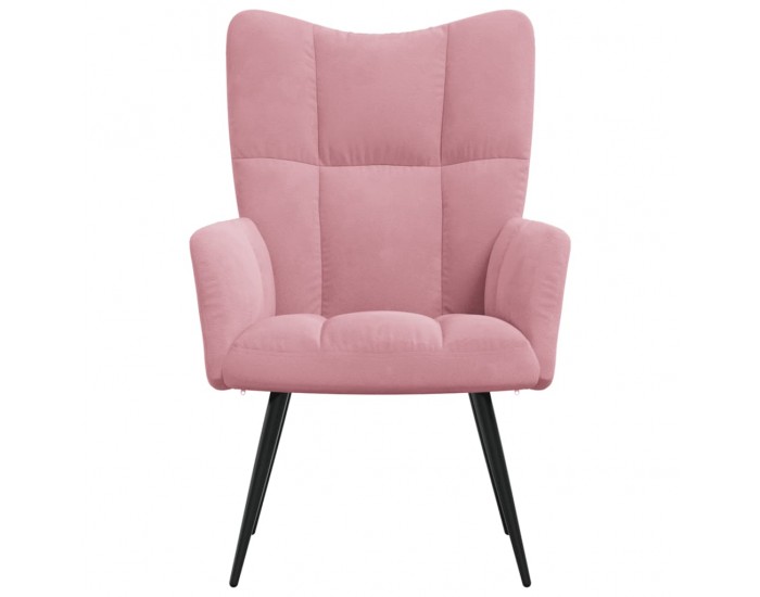 Sonata H Релаксиращ стол, розов, кадифе