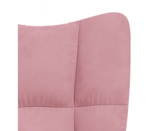 Sonata H Релаксиращ стол, розов, кадифе