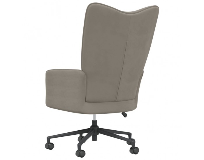 Sonata H Релакс стол, светлосив, кадифе