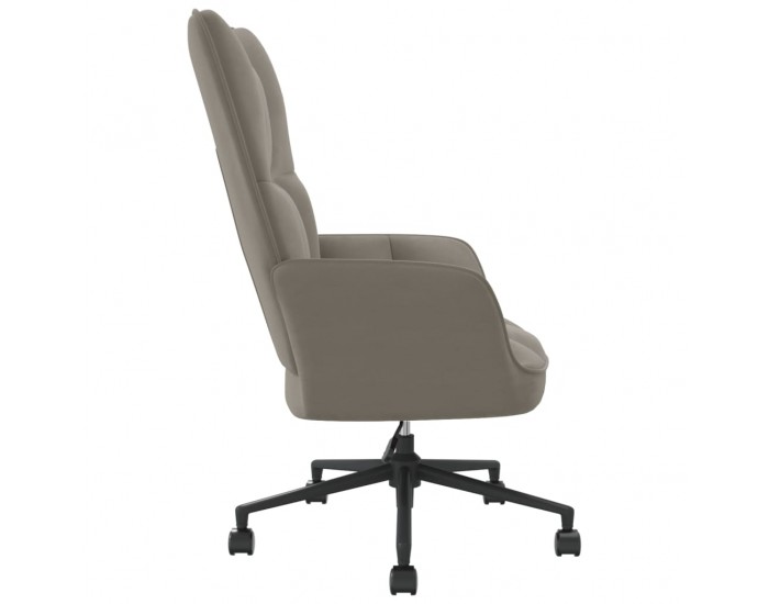 Sonata H Релакс стол, светлосив, кадифе