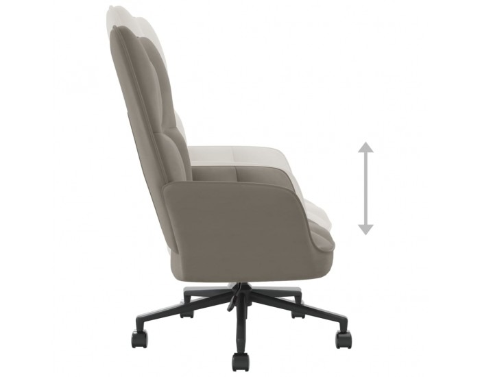 Sonata H Релакс стол, светлосив, кадифе