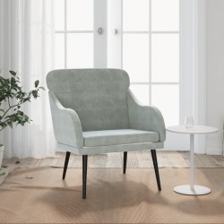 Sonata H Кресло, светлосиво, 63x76x80 см, кадифе - Мека мебел