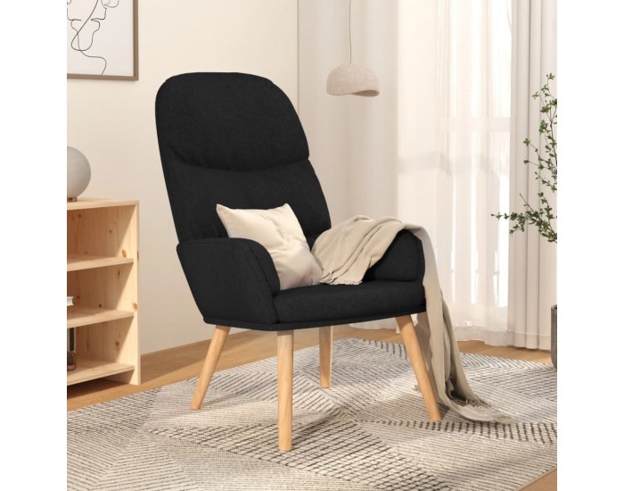 Sonata H Стол за релакс, черен, текстил